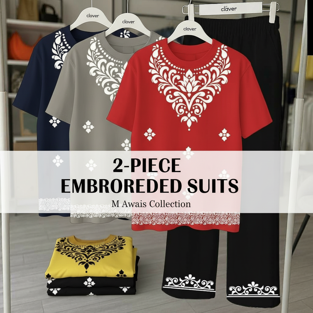 2-Piece Embroidered Suits